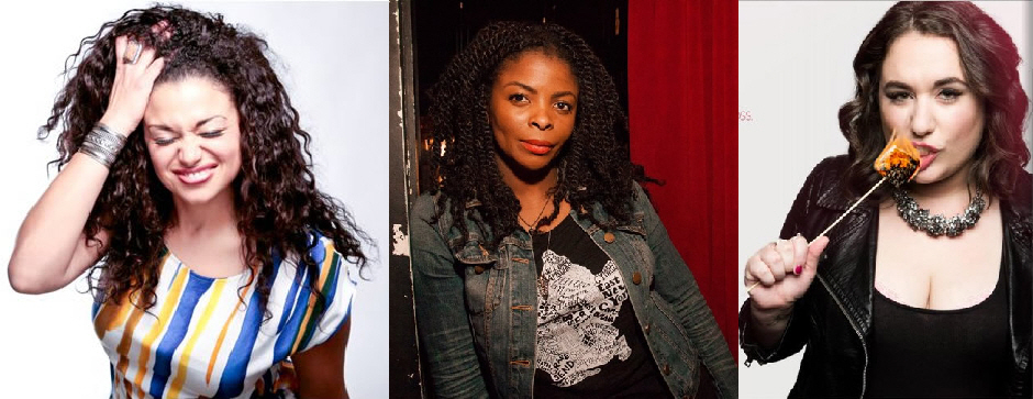 Michelle Buteau, Janelle James, and Liza Treyger